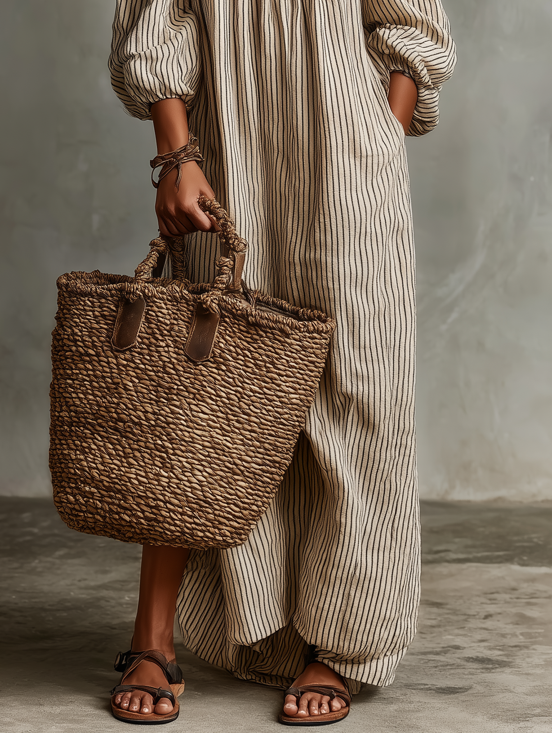 Rigatta Off-Shoulder Striped Maxi Dress – Women Summer Boho Casual Beach Vacation Sundress Maxi Dress