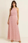 Ruvelle Halter Maxi Dress – Tiered Ruffle Women Evening Formal Semi Formal Dresses Elegant Party