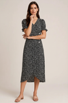 Floreva Wrap Dress – Floral V-Neck Midi Ruffle Sleeve Women Semi Formal Trendy Apparel
