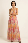 Solara Maxi Gown Dress – Sunset Ombre Formal Dress Women Wedding Guest Summer Evening Party