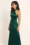 Nocturna Halter Gown – Crossover Neck Mermaid Maxi Dress Women Bodycon Semi Formal Evening Wear