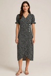 Floreva Wrap Dress – Floral V-Neck Midi Ruffle Sleeve Women Semi Formal Trendy Apparel
