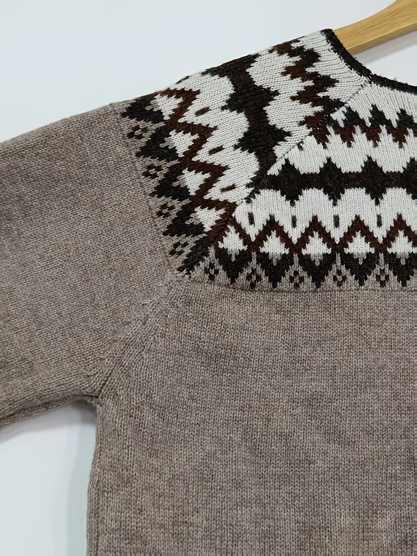 Gilet boutonné à motif Fair Isle Mosaknit – Gilet-pull en maille pour femme, automne, oversize, grosse maille, laine