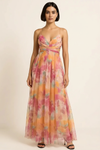 Solara Maxi Gown Dress – Sunset Ombre Formal Dress Women Wedding Guest Summer Evening Party