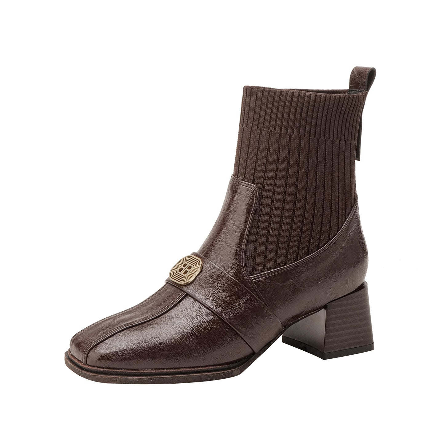 Destrati Leather Buckle Ankle Boots – Chelsea Boots Women Flat Heel Leather Waterproof Equestrian Ankle Boots