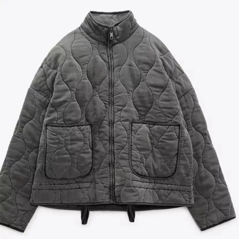Doudoune matelassée courte zippée Bolla - Veste d'extérieur décontractée pour femme, style urbain, pour l'automne