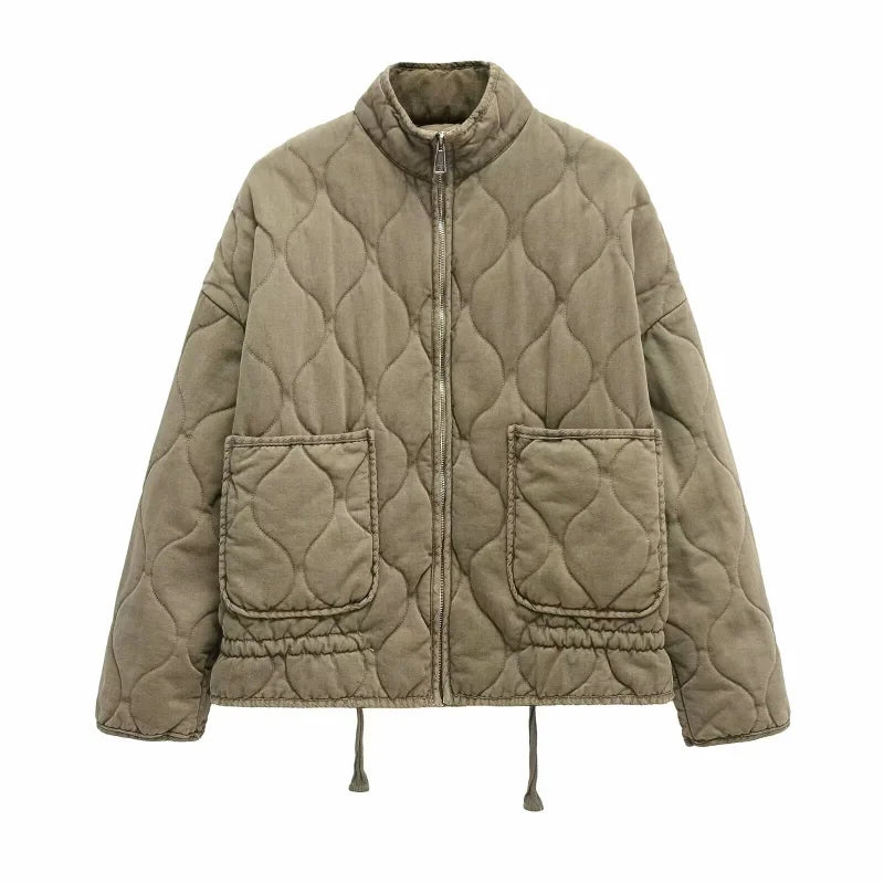 Doudoune matelassée courte zippée Bolla - Veste d'extérieur décontractée pour femme, style urbain, pour l'automne
