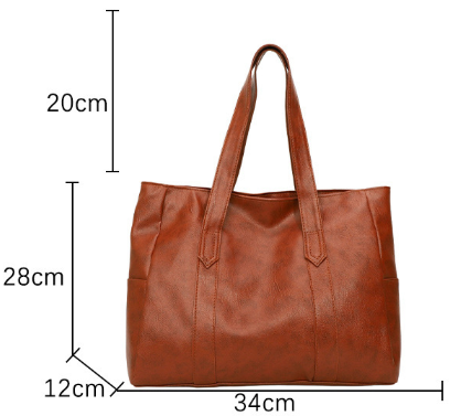 Wrenford Side Pocket Tote – Leather Tote Bag Women Work Handbag Everyday Structured Shoulder Tote