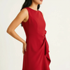 Caldera Midi Dress – Sleeveless Red Cocktail Party Women Semi Formal Elegant Occasion Flare Hem
