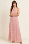 Ruvelle Halter Maxi Dress – Tiered Ruffle Women Evening Formal Semi Formal Dresses Elegant Party