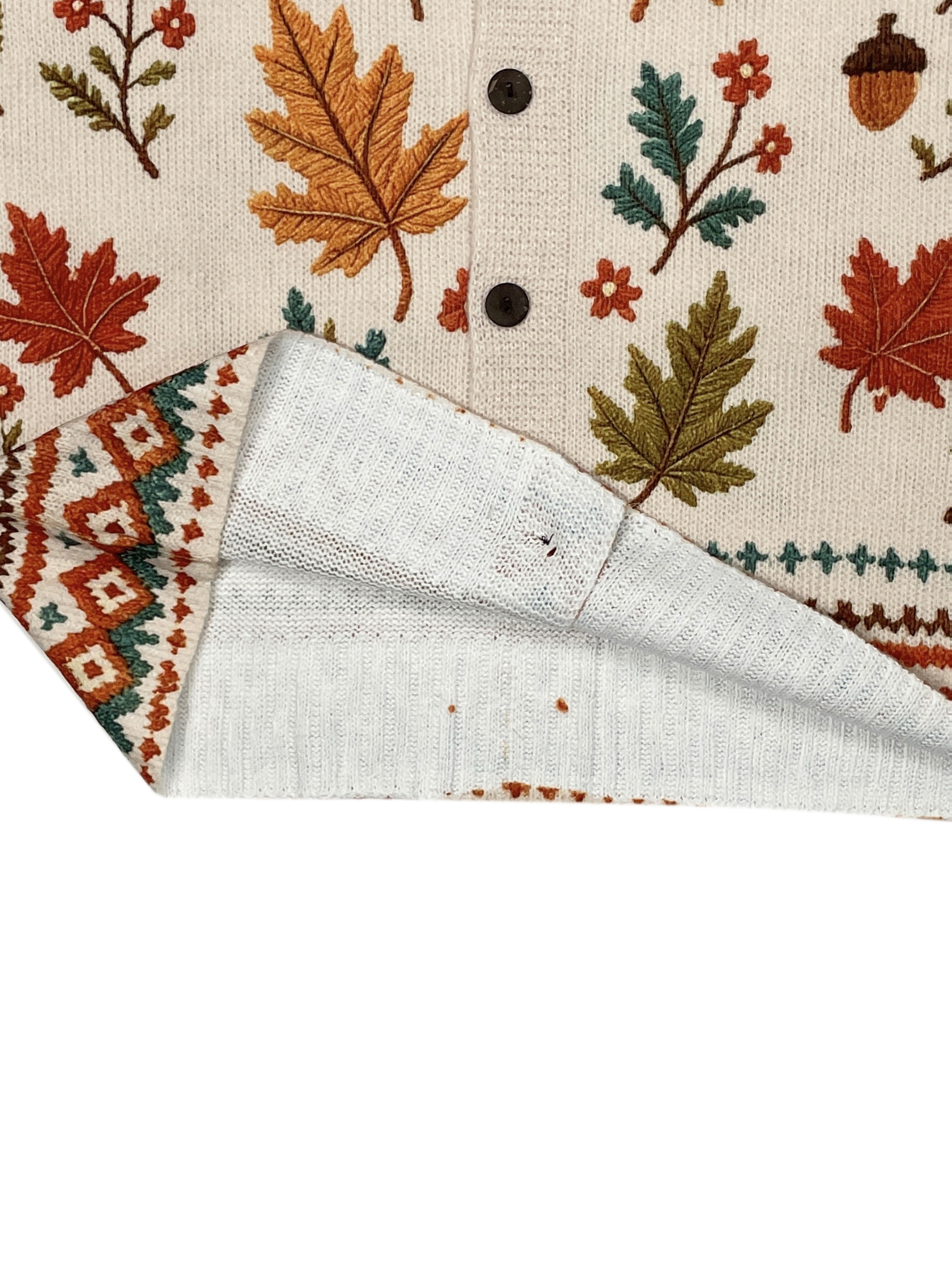 Foliaridge Embroidered Button-Front Cardigan – Knit Sweater Women Cardigan Fall Winter Casual Cozy Boho