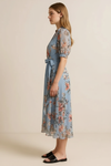 Floravera Wrap Dress – Floral Midi Women Summer Beach Wedding Guest Romantic Chiffon V-Neck