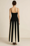 Contrava Colorblock Gown – Black Ivory Spaghetti Strap Maxi Dress Women Formal Evening Party