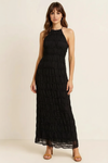 Ruvelle Halter Maxi Dress – Tiered Ruffle Women Evening Formal Semi Formal Dresses Elegant Party