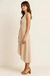 Lumara Wrap Dress – Sleeveless Midi Women Cocktail Party Wedding Guest Evening Elegant Formal