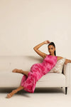 Floravi Bodycon Dress – Pink Floral Maxi Sleeveless Women Evening Cocktail Semi Formal Outfit