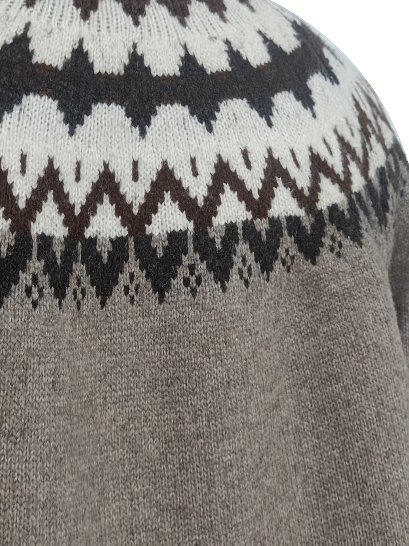 Gilet boutonné à motif Fair Isle Mosaknit – Gilet-pull en maille pour femme, automne, oversize, grosse maille, laine