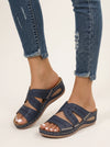 Kontix Strappy Platform Wedge Sandals – Women Flatform Comfort Walking Open Toe Casual Slide Footwear