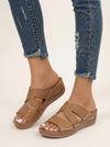 Kontix Strappy Platform Wedge Sandals – Women Flatform Comfort Walking Open Toe Casual Slide Footwear