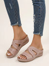 Kontix Strappy Platform Wedge Sandals – Women Flatform Comfort Walking Open Toe Casual Slide Footwear