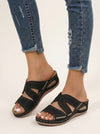 Kontix Strappy Platform Wedge Sandals – Women Flatform Comfort Walking Open Toe Casual Slide Footwear