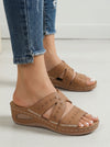 Kontix Strappy Platform Wedge Sandals – Women Flatform Comfort Walking Open Toe Casual Slide Footwear