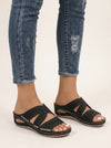 Kontix Strappy Platform Wedge Sandals – Women Flatform Comfort Walking Open Toe Casual Slide Footwear