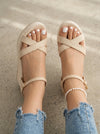 Brixton Strappy Platform Wedge Sandals – Women Comfortable Espadrille Ankle Strap Open Toe Casual