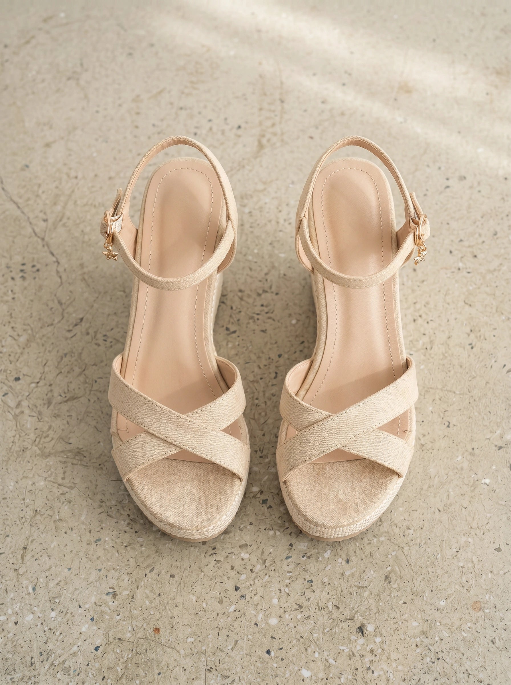 Brixton Strappy Platform Wedge Sandals – Women Comfortable Espadrille Ankle Strap Open Toe Casual
