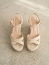 Brixton Strappy Platform Wedge Sandals – Women Comfortable Espadrille Ankle Strap Open Toe Casual