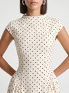 Dotara Midi Dress – Polka Dot White Black Vintage Retro Summer Wedding Guest Women