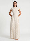 Dotara Midi Dress – Polka Dot White Black Vintage Retro Summer Wedding Guest Women