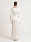 Solène Bell Sleeve Dress – Cream Long Sleeve Maxi Dress Women Elegant Formal Minimalist Gown