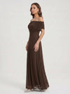 Rimonda Off-Shoulder Ruched Maxi Dress – Formal Evening Women Cocktail Wedding Guest Maxi Dress