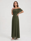 Rimonda Off-Shoulder Ruched Maxi Dress – Formal Evening Women Cocktail Wedding Guest Maxi Dress