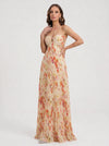Floratta Cutout Pleated Maxi Dress – Floral Summer Wedding Guest Women Formal Evening Party Maxi Dress