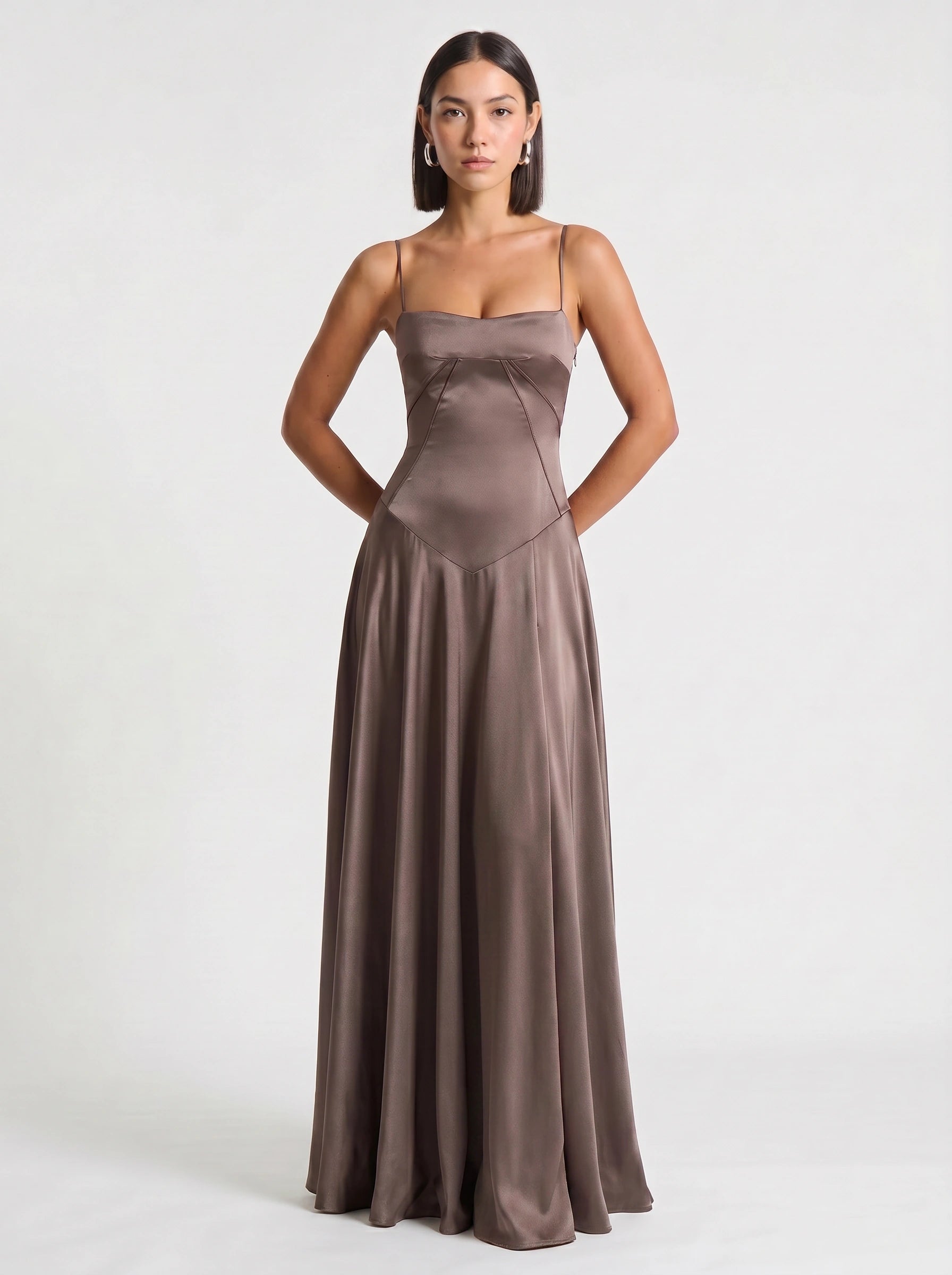 Lizia Maxi Dress – Slip Gown Women Formal Wedding Guest Evening Party Bridesmaid Outfit