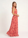 Rosalyn Halter Dress – Floral Maxi Slit Cutout Women Evening Cocktail Party Wedding Guest