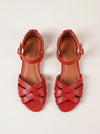 Tressaro Strappy Flat Sandals – Women Ankle Strap Leather Woven Gladiator Summer Casual Sandals