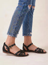 Tressaro Strappy Flat Sandals – Women Ankle Strap Leather Woven Gladiator Summer Casual Sandals