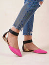 Vintessa Pointed Toe Ankle Strap Heels – Women Kitten Heels Slingback Pumps Office Work Party High Heels