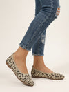Maculyne Knit Ballet Flats – Leopard Print Women Casual Slip-On Comfortable Ballet Flats