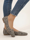 Maculyne Knit Ballet Flats – Leopard Print Women Casual Slip-On Comfortable Ballet Flats