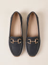 Cadette Chain Loafer Flats – Contrast Stitch Platform Mary Jane Ballet Flats Women Casual Slip On Shoes