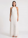 Plissara Tiered Halter Maxi Dress – Maxi Dress Women Formal Wedding Guest Summer Cocktail Dresses Evening
