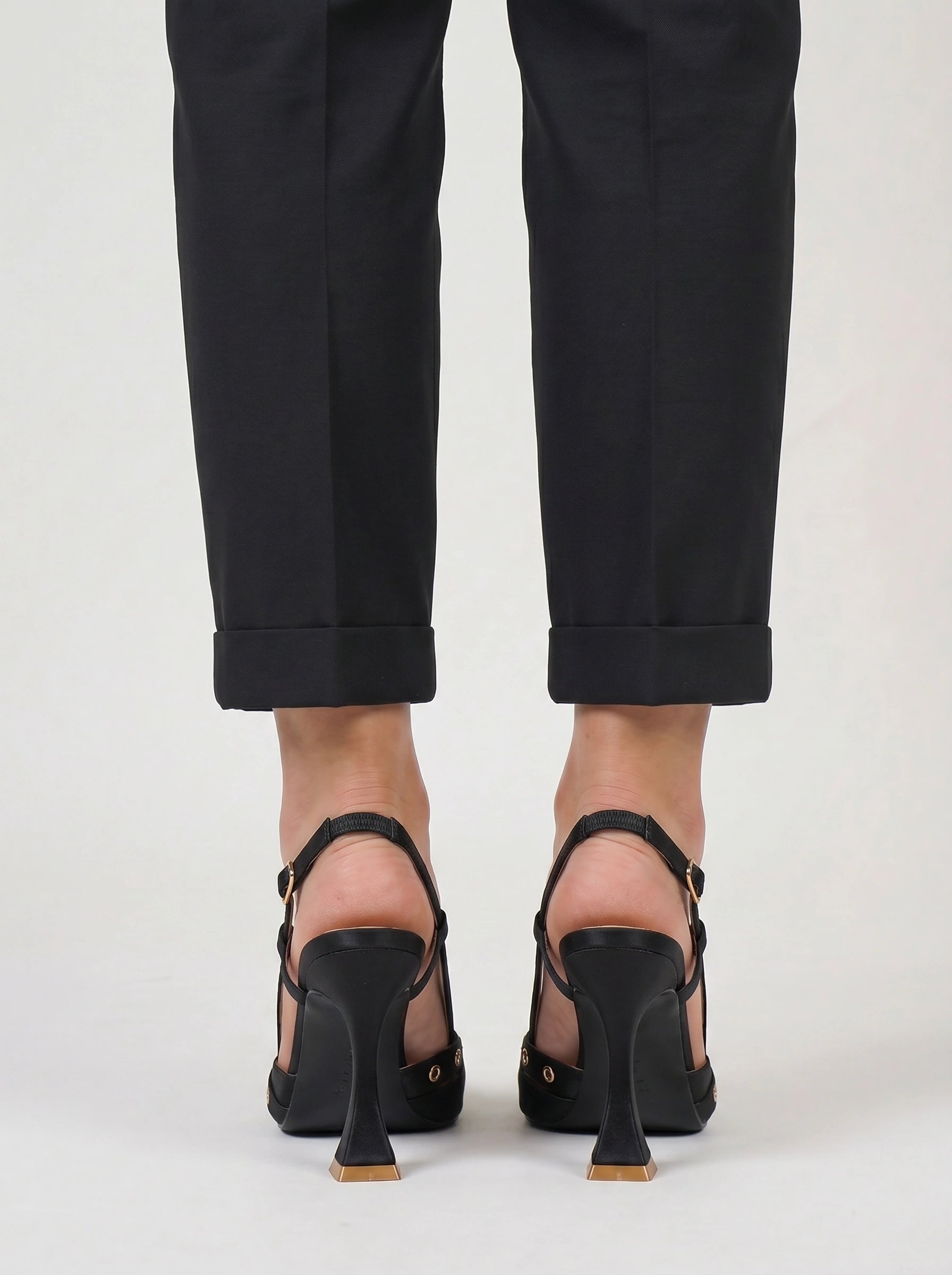 Ochiara Buckle Slingback Pumps – Black Leather Pointed Toe Women Heels Summer Office Wedding Guest Stiletto Pumps