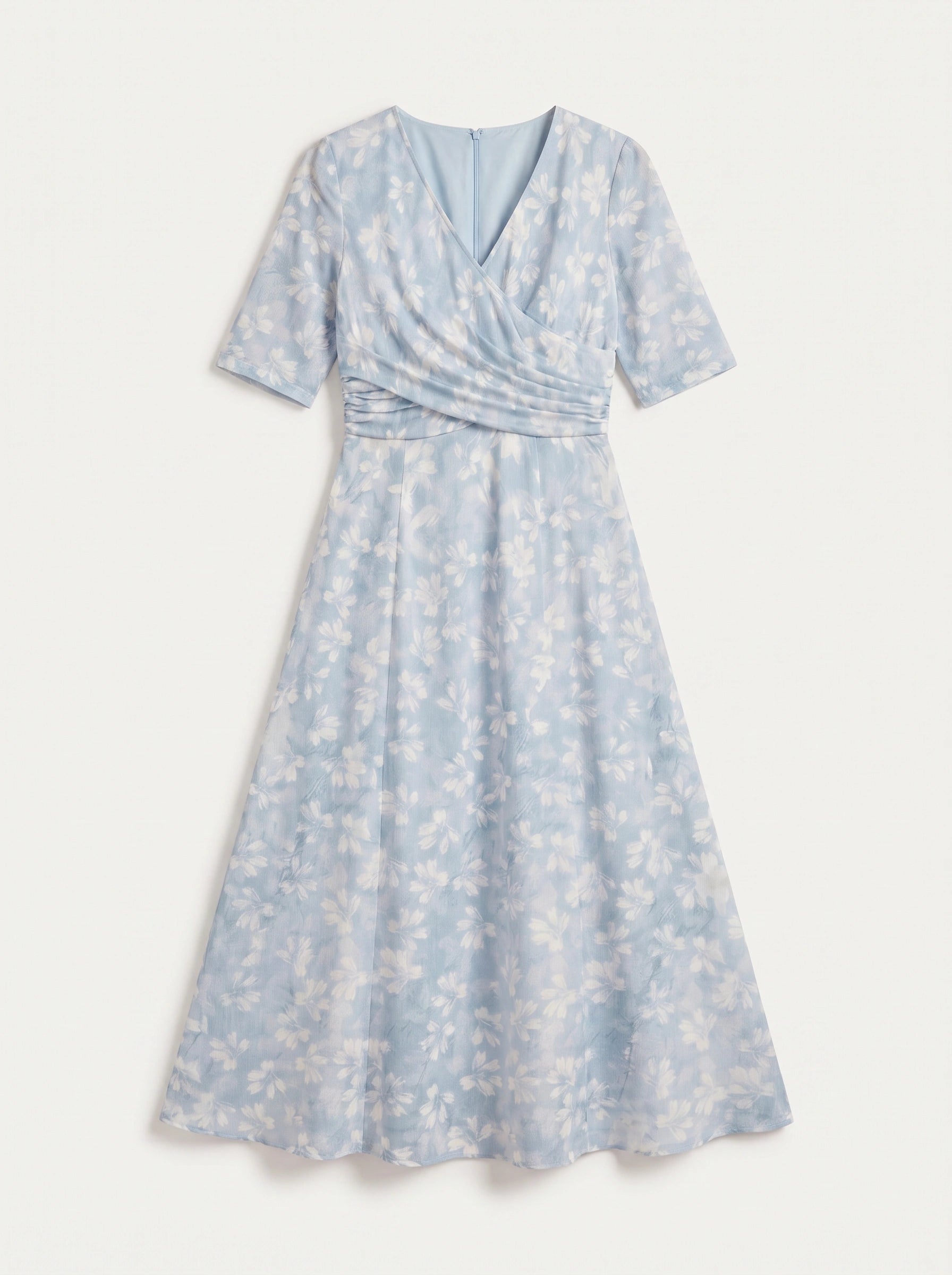Fiorina Wrap Midi Dress – Floral Women Elegant Wedding Guest Afternoon Tea Party Formal Midi Dress