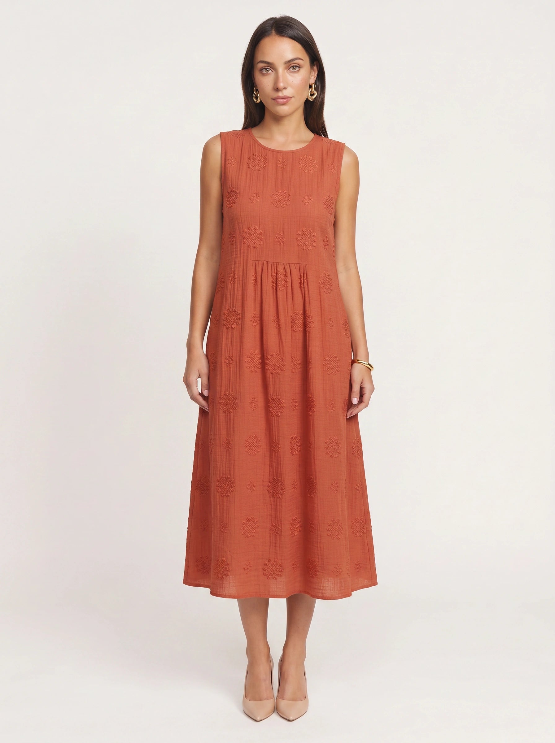 Tramera Embroidered Dress – Women Summer Wedding Guest Cocktail Formal Sundress Midi Dress