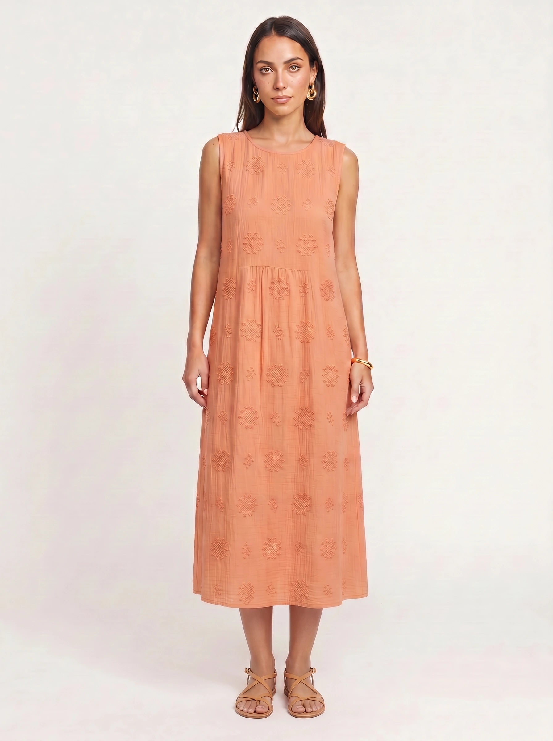 Tramera Embroidered Dress – Women Summer Wedding Guest Cocktail Formal Sundress Midi Dress