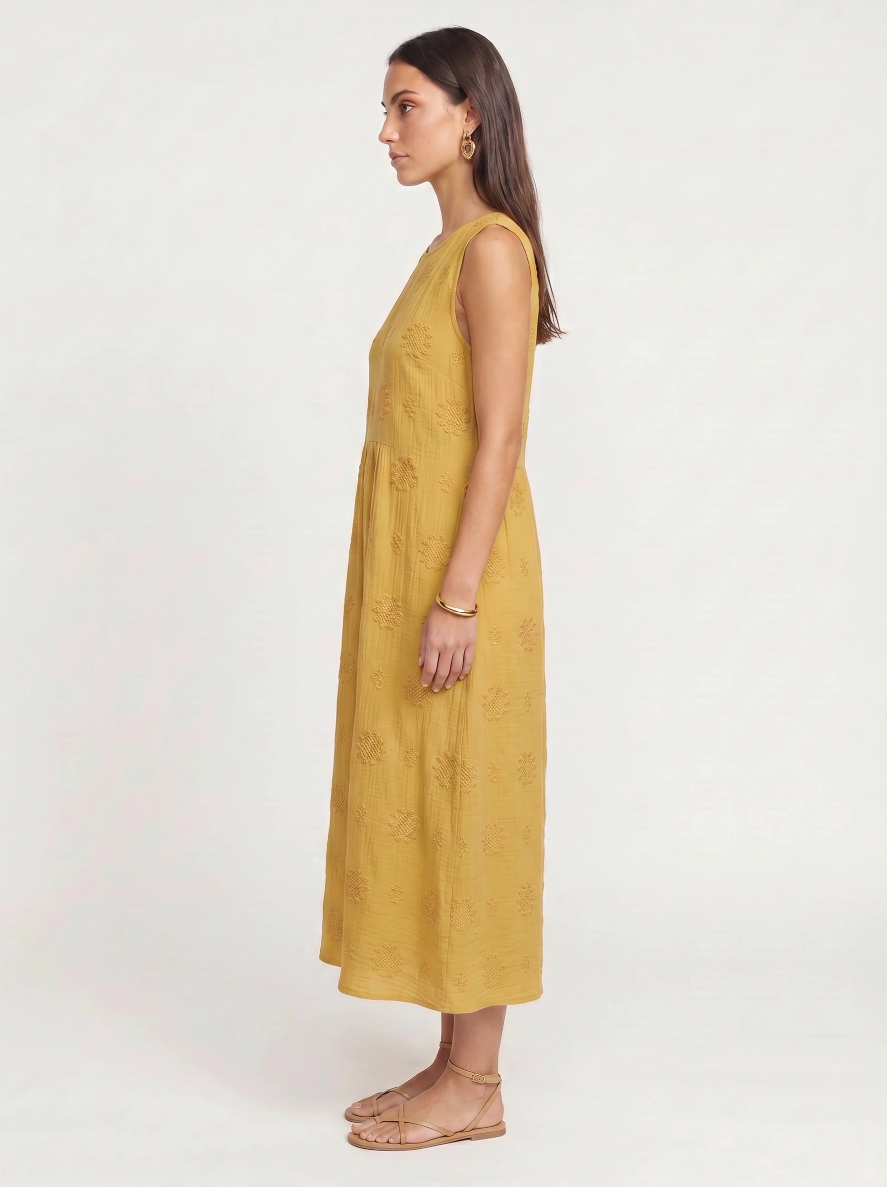 Tramera Embroidered Dress – Women Summer Wedding Guest Cocktail Formal Sundress Midi Dress